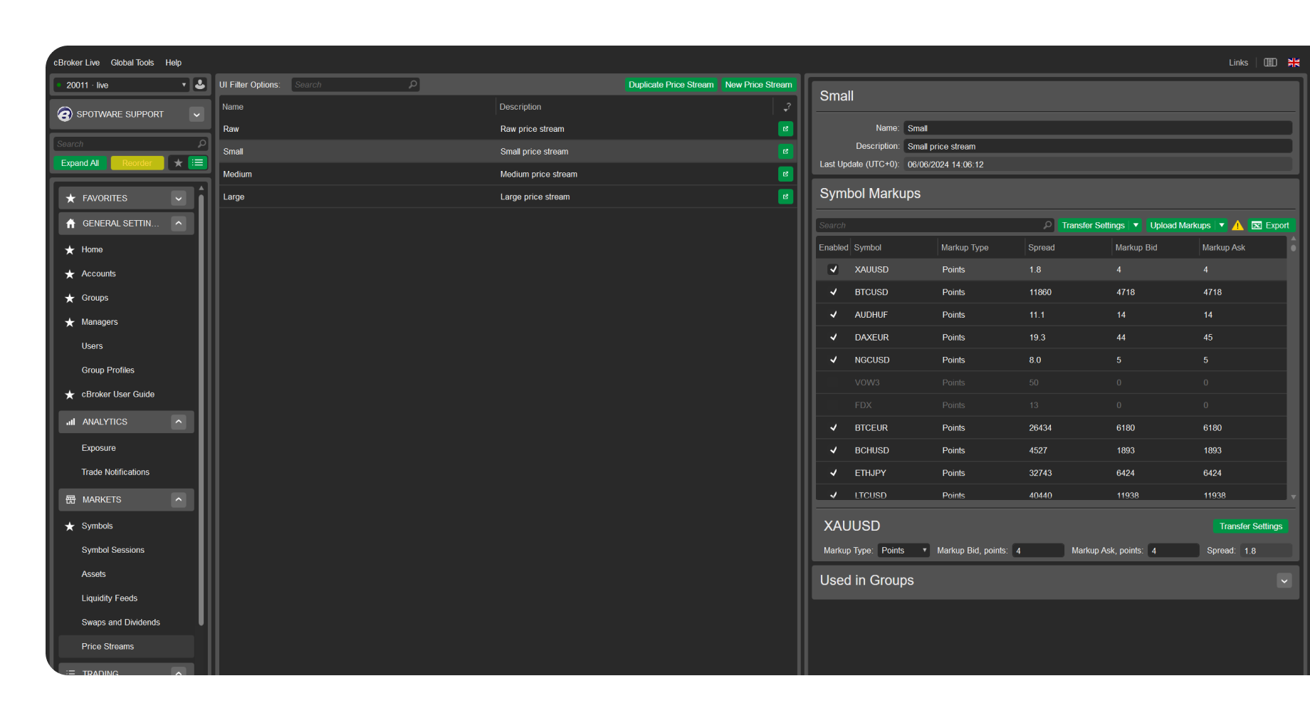 Configure Connections to Liquidity Providers